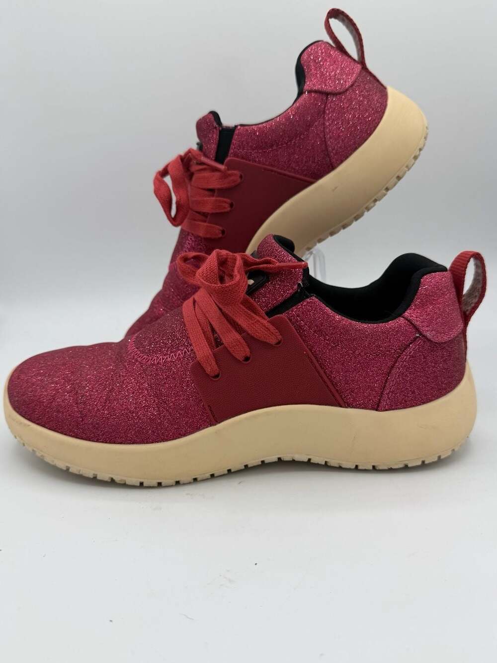 Snibbs Spacecloud Cranberry Glitter Work Shoes Women's Size 7 / Men's 5.5